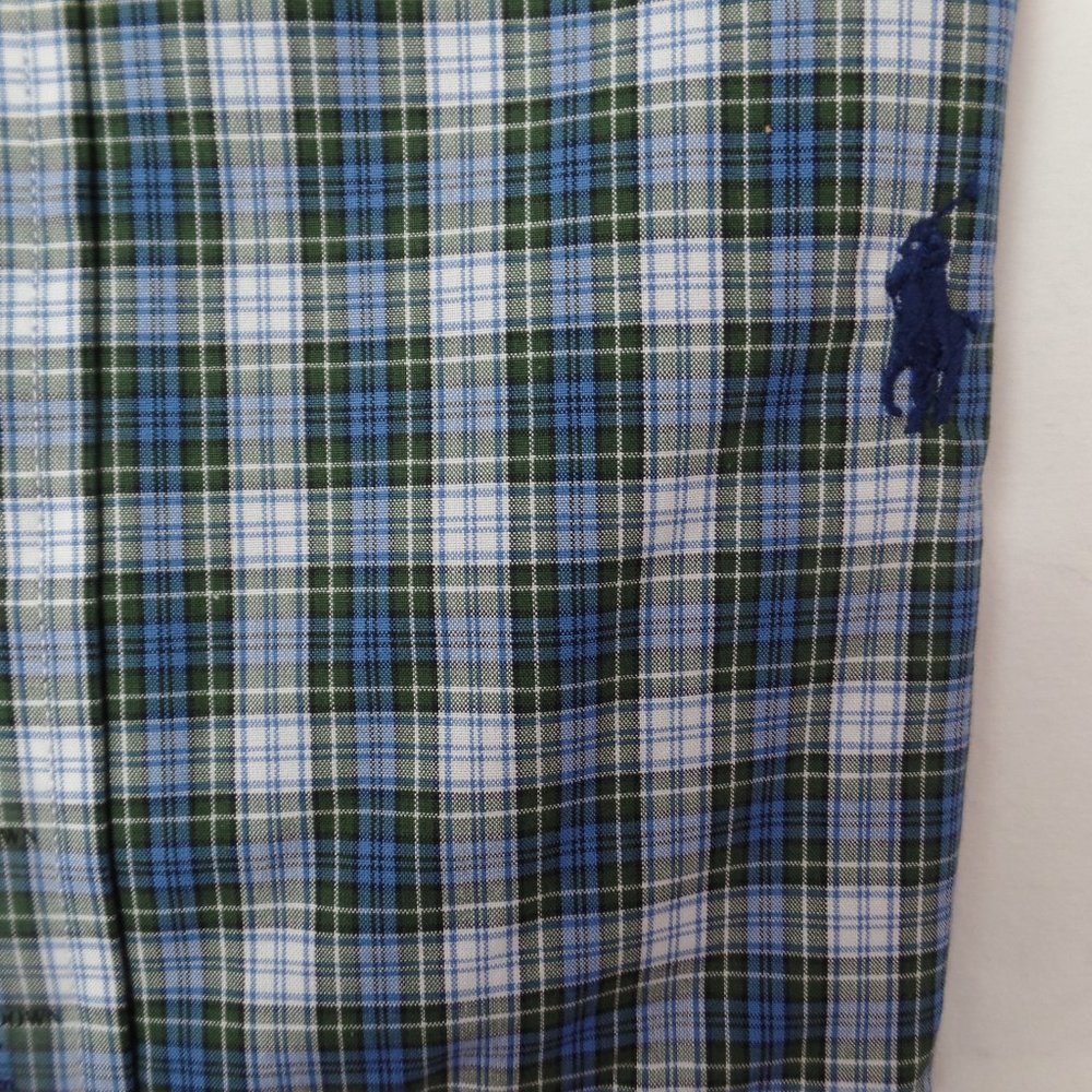 Plaid Checkered Pony Logo Classic Fit Dress Shirt Size 15 - Picture 3 of 3